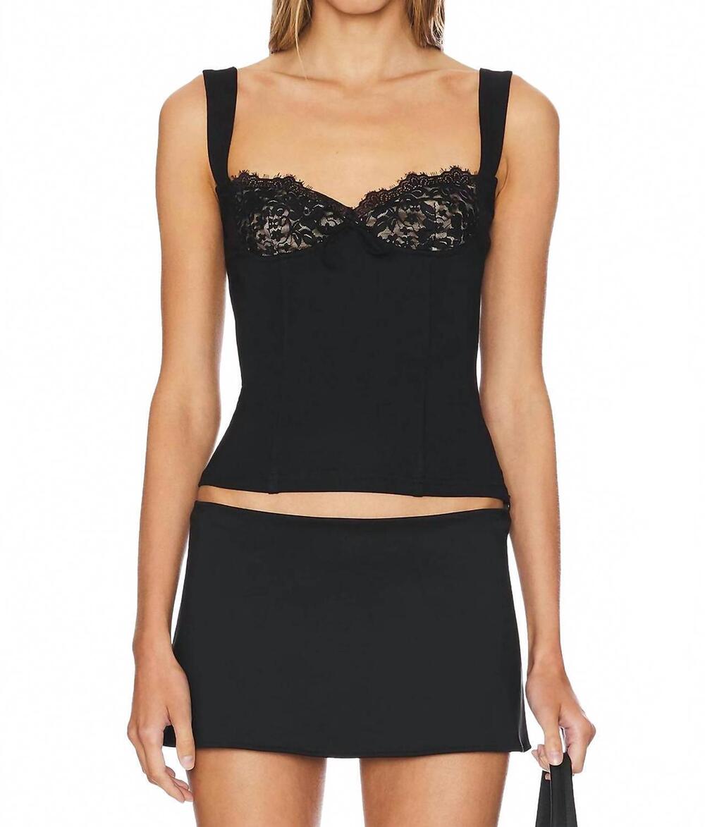 NEW MORE TO COME daniela top in black